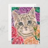 "Peek-a-Boo" postcard Feiertagspostkarte (Vorne/Hinten)