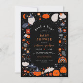 Peek A Boo Spooky Boho Halloween Baby Shower Einladung (Vorderseite)