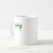 Peek-a-Slime! Cute Goo Monster Peeking Design Kaffeetasse (Vorderseite Links)