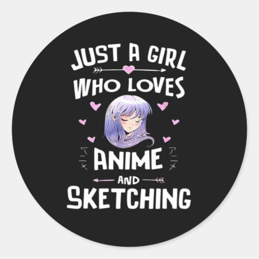 Peekabo Anime Classic Runder Aufkleber (Vorderseite)