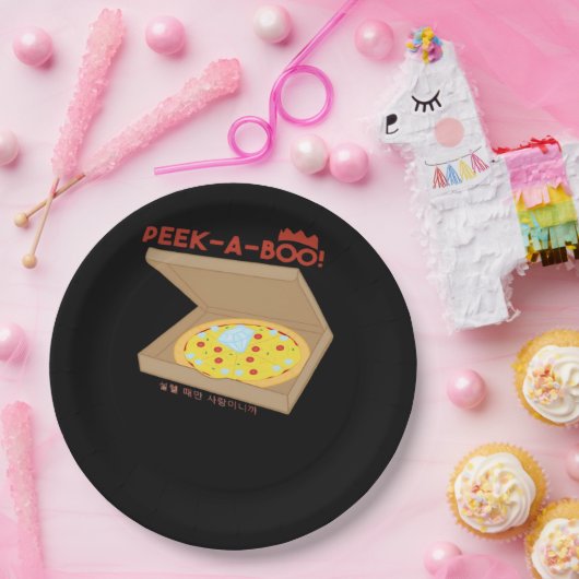 Peekabo Basic & Funny Design Pappteller (Party)