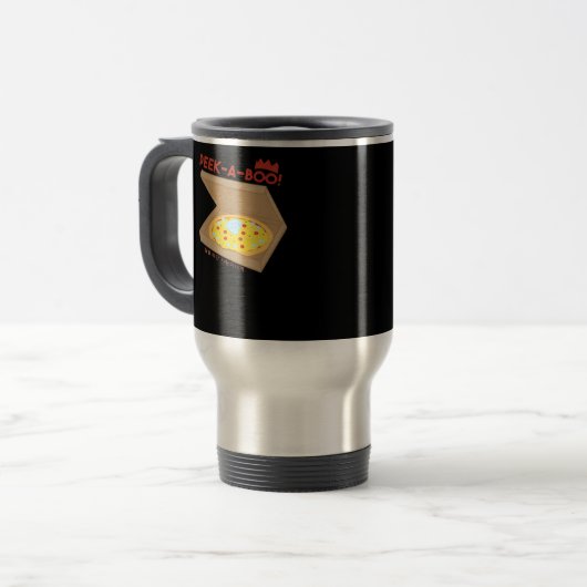 Peekabo Basic & Funny Design Reisebecher (Vorderseite Links)