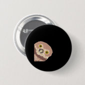Peekabo Funny Design für Halloween Button (Vorne & Hinten)