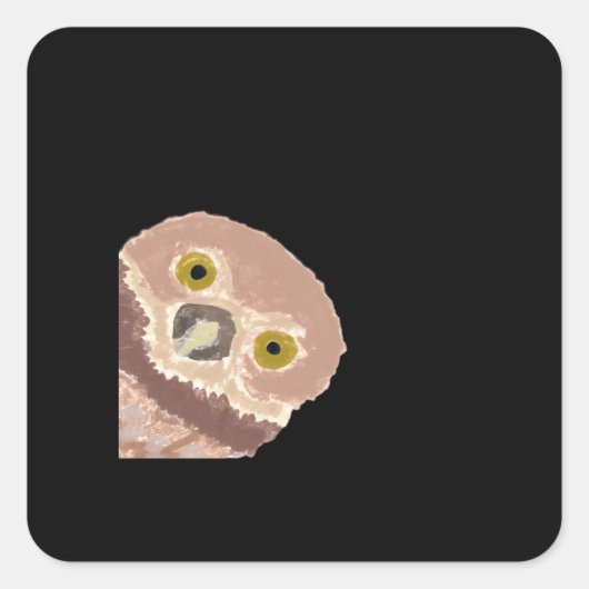 Peekabo Funny Design für Halloween Quadratischer Aufkleber (Vorderseite)