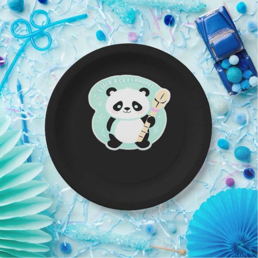 Peekabo Panda Pappteller (Party)