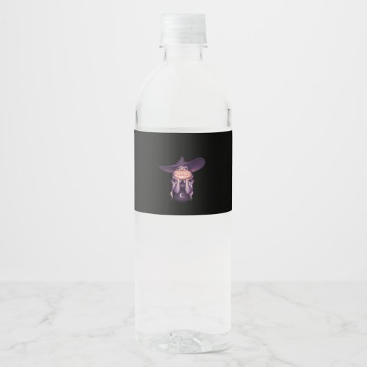 Peekabo Pumpkin Wasserflaschenetikett (Vorderseite)