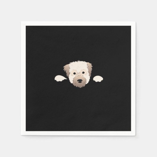 Peekabo Pup Serviette (Vorderseite)