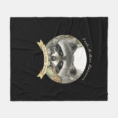 Peekabo Raccoon Fleecedecke (Vorderseite (Horizontal))