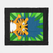 Peekabo Tiger Fleecedecke (Vorderseite (Horizontal))