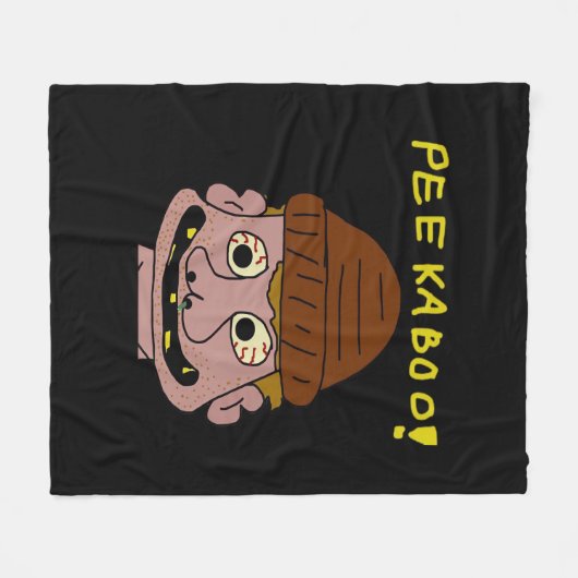 Peekabo Weird Man Fleecedecke (Vorderseite (Horizontal))