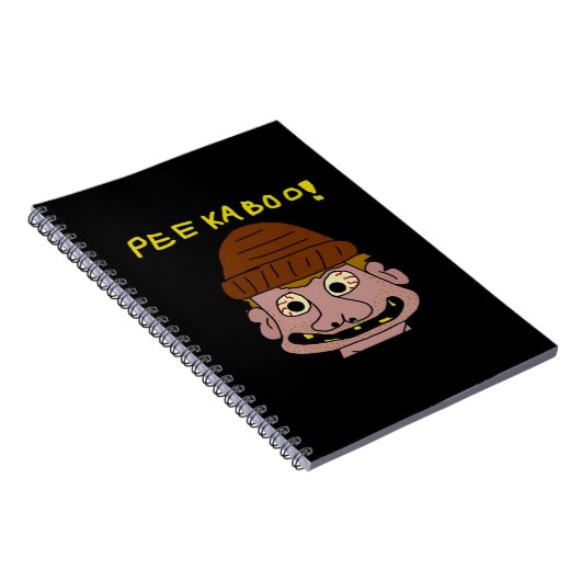 Peekabo Weird Man Notizblock (Rechte Seite)