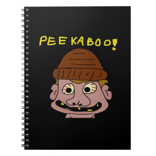 Peekabo Weird Man Notizblock (Vorderseite)