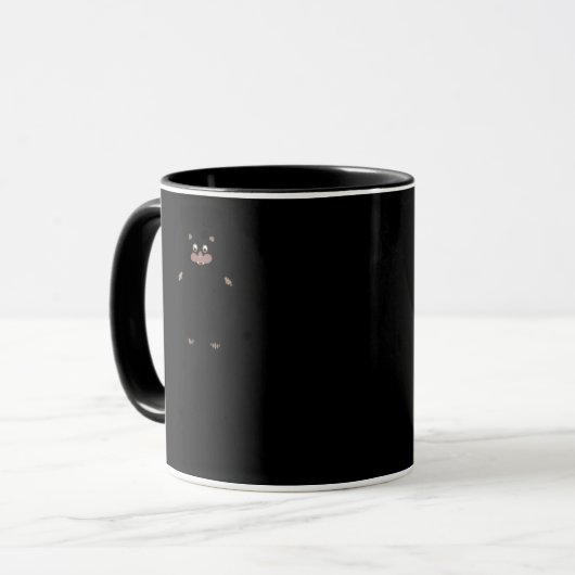 Peekabo (weiß) tasse (Vorderseite Links)