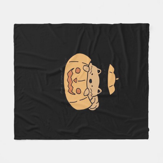 Peekaboo Autumn Vibes Fleecedecke (Vorderseite (Horizontal))