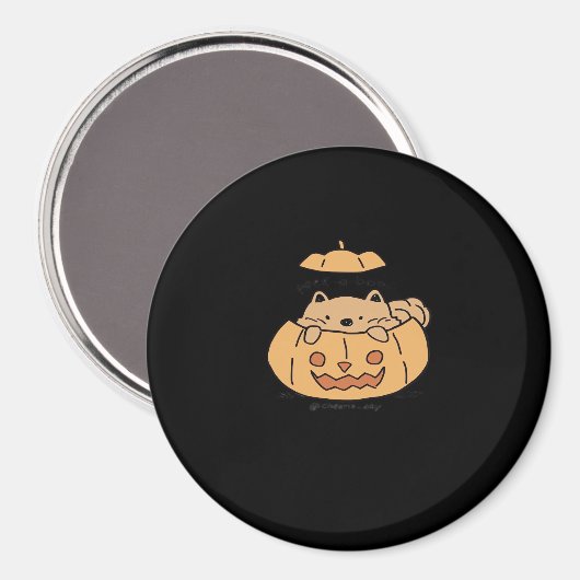 Peekaboo Autumn Vibes Magnet (Vorderseite/Rückseite)