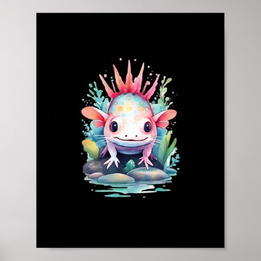 Peekaboo Axolotl Poster (Vorne)