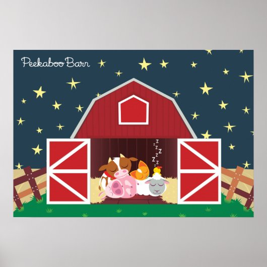 Peekaboo Barn Night Landscape Group 1 Poster (Vorne)