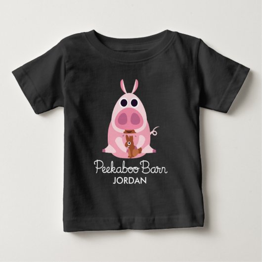 Peekaboo Barn Oster | Leary the Pig Baby T-shirt (Vorderseite)