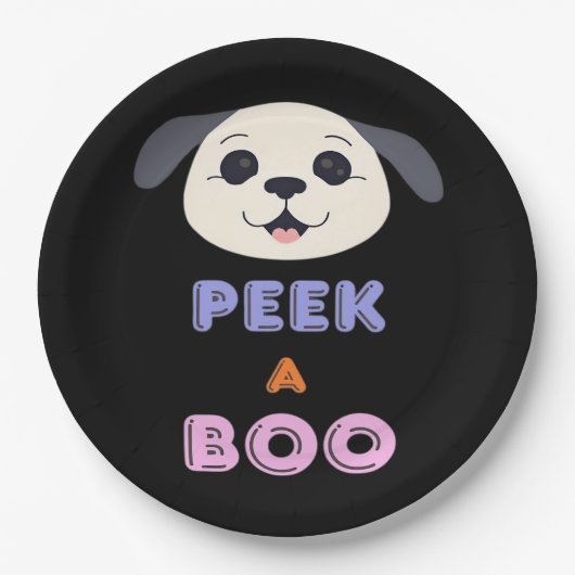 Peekaboo Basic Design Pappteller (Vorderseite)