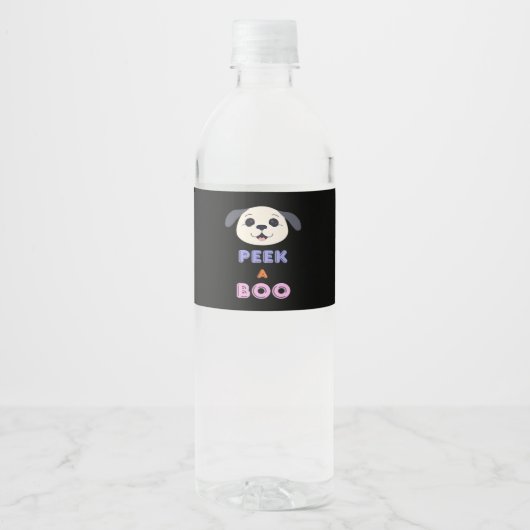 Peekaboo Basic Design Wasserflaschenetikett (Vorderseite)