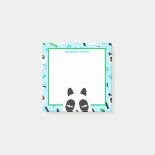 Peekaboo Blauer Panda Bär Post-it Klebezettel