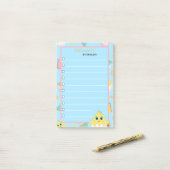 Peekaboo Blue Baby Chick Notes Post-it Klebezettel (Auf Schreibtisch)
