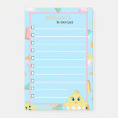 Peekaboo Blue Baby Chick Notes Post-it Klebezettel (Vorderseite)