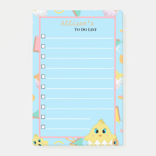 Peekaboo Blue Baby Chick Notes Post-it Klebezettel