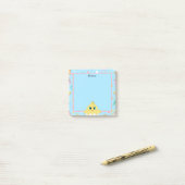 Peekaboo Blue Baby Chick Post-it Klebezettel (Auf Schreibtisch)