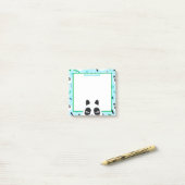 Peekaboo Blue Panda Bear Post-it Klebezettel (Auf Schreibtisch)