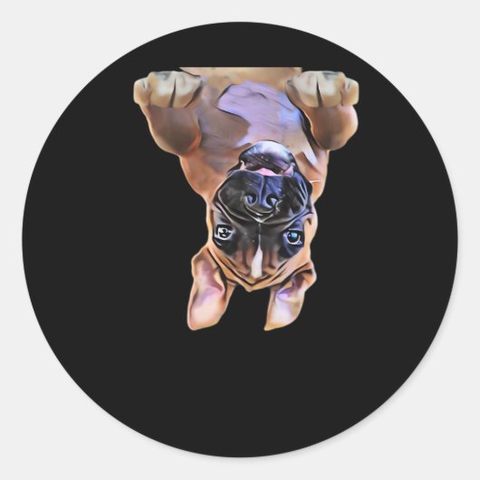 Peekaboo Boxer Runder Aufkleber (Vorderseite)