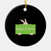 Peekaboo Bunny Keramik Ornament (Vorne)
