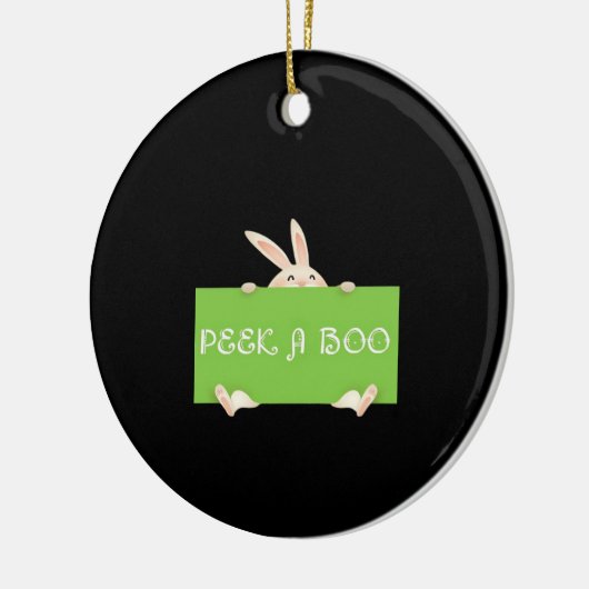 Peekaboo Bunny Keramik Ornament (Links)
