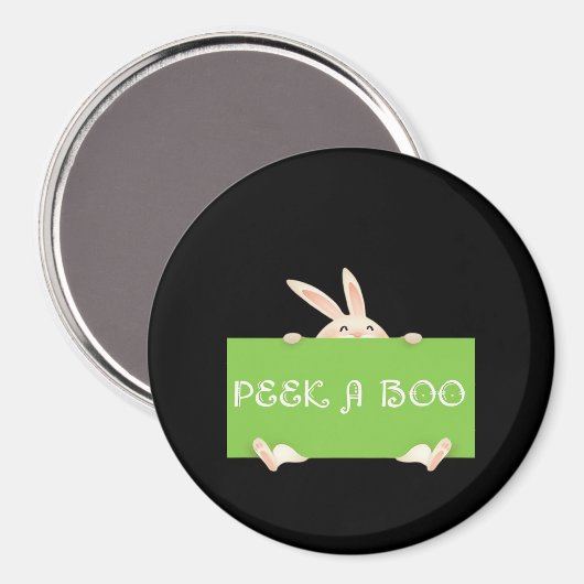 Peekaboo Bunny Magnet (Vorderseite/Rückseite)