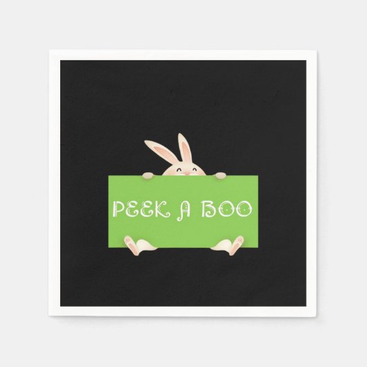 Peekaboo Bunny Serviette (Vorderseite)