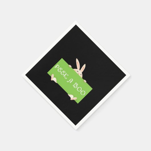 Peekaboo Bunny Serviette (Ecke)