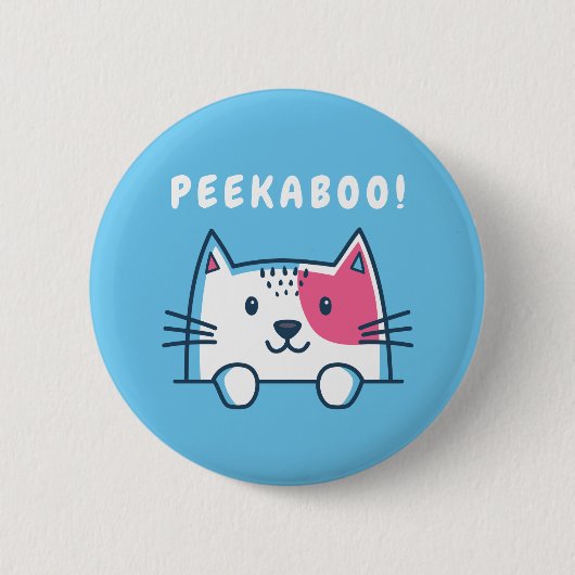 Peekaboo Cat Button (Vorderseite)