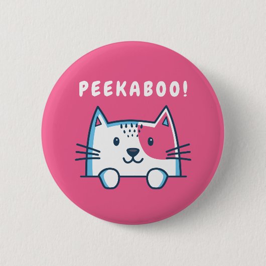 Peekaboo Cat Button (Vorderseite)