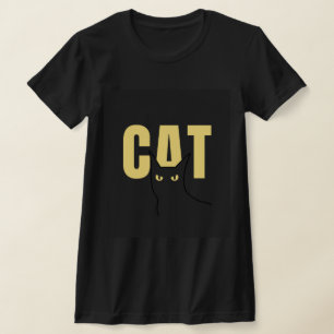 Peekaboo Cat - Whimsical Wordplay T-Shirt