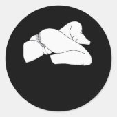 Peekaboo Classic Funny Runder Aufkleber (Vorderseite)