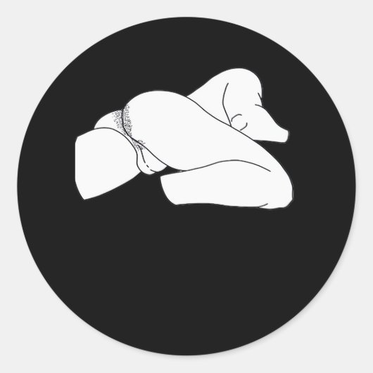 Peekaboo Classic Funny Runder Aufkleber (Vorderseite)