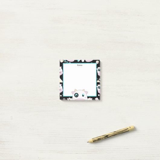 Peekaboo Cow Post-it Klebezettel (Auf Schreibtisch)