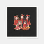 Peekaboo Cozy Herbst Serviette (Vorderseite)