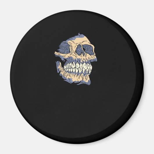 Peekaboo Death Skull Magnet (Vorne)