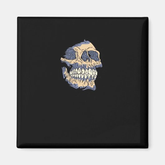Peekaboo Death Skull Magnet (Vorne)