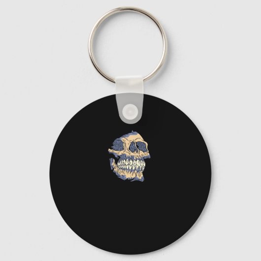 Peekaboo Death Skull Schlüsselanhänger (Vorderseite)