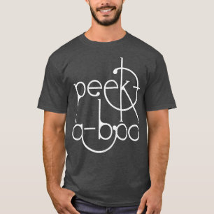 PeekABoo Distressed Style Typografy List Design T-Shirt