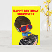 Peekaboo DJ Afro Karte (Gelbe Blume)