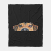 Peekaboo Dog Fleecedecke (Vorderseite)