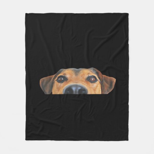 Peekaboo Dog Fleecedecke (Vorderseite)